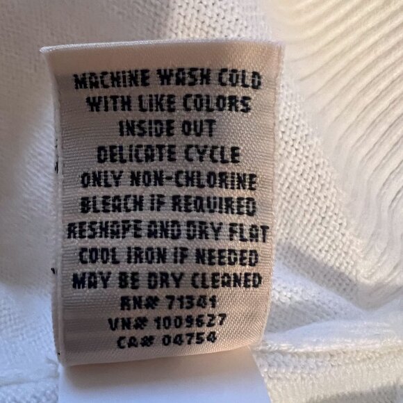 L.L. Bean Cotton/Cashmere Polo Collared Sweater Extra Small Sea Salt - Picture 10 of 10